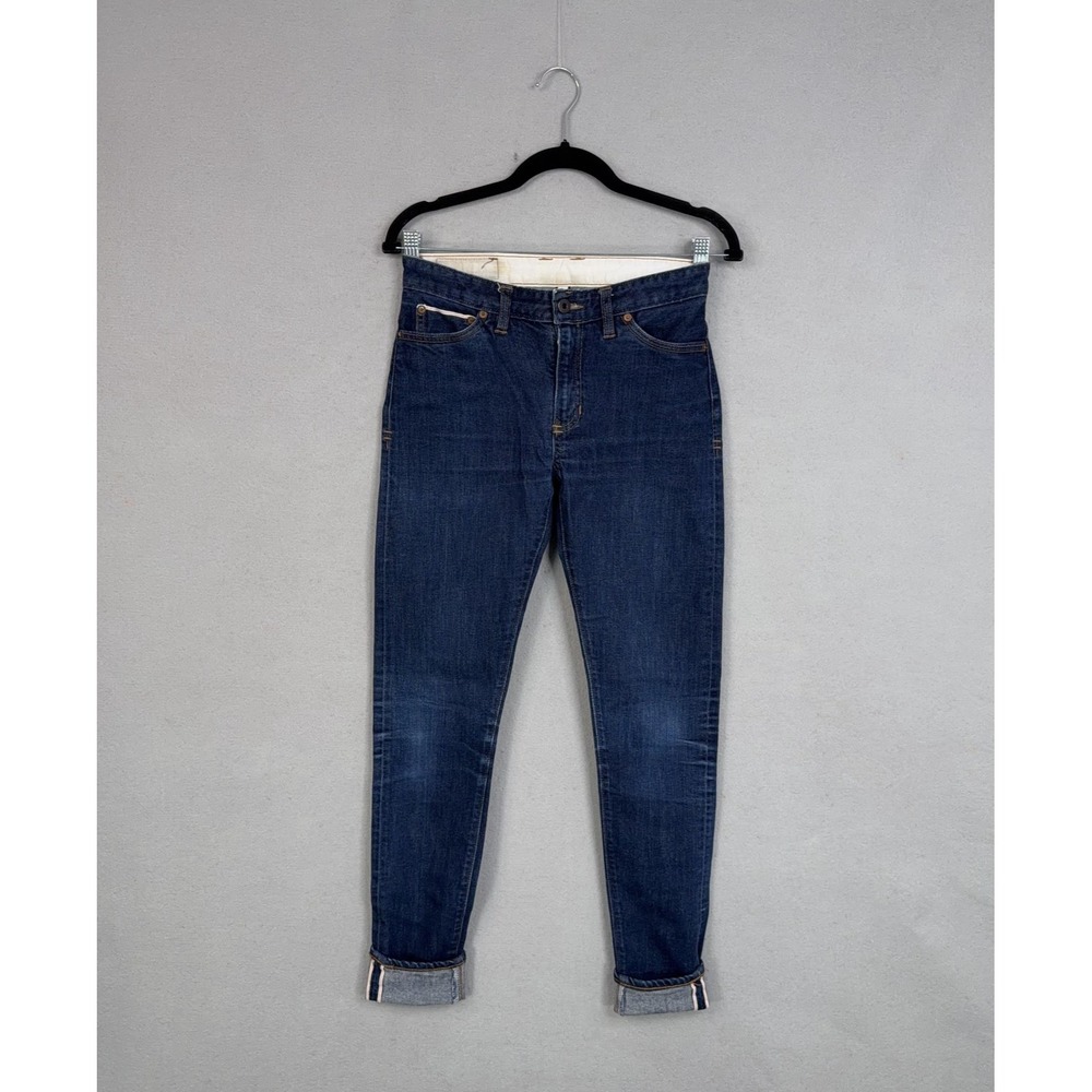 Billiam Jeans Womens 2 Selvedge Denim Blue Mid Rise Skinny Slim Ankle Pants